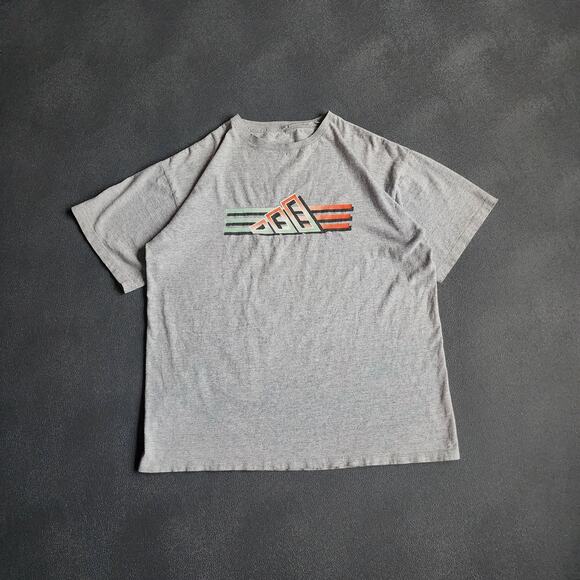Vintage Y2K Adidas Center Logo Graphic Grey Shirt XL - Picture 1 of 6